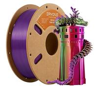 ERYONE Filamento PLA Seda Tricolor, Filamento de Impresora 3D Dicromático de 1,75 mm, +/- 0,03 mm, (Red&Purple&Green)