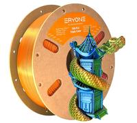 ERYONE Filamento PLA Seda Tricolor, Filamento de Impresora 3D Dicromático de 1,75 mm, +/- 0,03 mm, Seda Naranja Azul y Verde