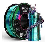 ERYONE Filamento PLA Seda Tricolor, Filamento de Impresora 3D Dicromático de 1,75 mm, +/- 0,03 mm, Seda Roja Azul y Verde
