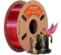 ERYONE Filamento PLA tricolor de seda de alta velocidad 1.75mm +/- 0.03mm, filamento PLA rápido, filamento para impresión 3D, 30-500 mm/s, 1 kg (2.2 lb)/carrete, rojo, dorado y negro