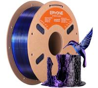 ERYONE Filamento PLA tricolor de seda de alta velocidad 1.75mm +/- 0.03mm, filamento PLA rápido, filamento para impresión 3D, 30-500 mm/s, 1 kg (2.2 lb)/carrete, azul, morado y negro