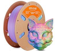 ERYONE High Speed Matte Tri Color PLA Filament 3D Printer 1.75mm +/- 0.03mm, Multicolor Filament Tricolor PLA 1KG(2.2lbs) Cardboard Spool, Pink & Green & Blue