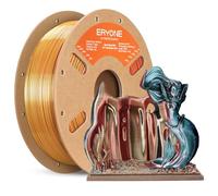 ERYONE HS Silk Quadruple Color Filament PLA 3D Printer 1.75mm +/- 0.03mm, Hyper Speed Coextrusion Filament PLA Shiny Filament 1kg, Gorgeous Sum (Black & Gold & Red & Green)