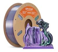 ERYONE HS Silk Quadruple Color Filament PLA 3D Printer 1.75mm +/- 0.03mm, Hyper Speed Coextrusion Filament PLA Shiny Filament 1kg, Royal Essence (Lane & Purple & Silver & Black & Green)