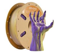 ERYONE Matte PLA Filament 1.75mm, PLA Matte Filament for 3D Printer, +/-0.03mm, 1KG/Spool, Dual Matte Yellow & Purple