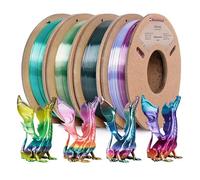 ERYONE PLA Filament 1.75mm,3D Drucker filament bundle,Multi Color Pack 3D Printer Filament PLA +/-0.03mm, 4x250g /Pack,Silk Rainbow Filament,Metal Luster/Forest/Universe/Candy