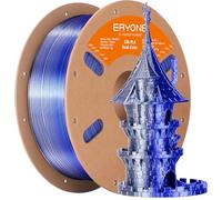ERYONE Silk Dual Color PLA Filament 1.75mm, Co-Extrusion PLA Silk Filament for 3D Printer, Bicolor Silk Two-Tone PLA, +/-0.03mm, 1KG Spool,Midnight Blue & Silver