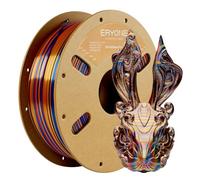ERYONE Silk Rainbow Twist PLA Filament, Fast Color Change for 3D Printer, Ultra Silk PLA Rainbow 1.75mm +/-0.03mm, 1KG/Spool, Red Gold Blue