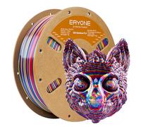 ERYONE Silk Rainbow Twist PLA Filament, Fast Color Change for 3D Printer, Ultra Silk PLA Rainbow 1.75mm +/-0.03mm, 1KG/Spool, Red Yellow Blue