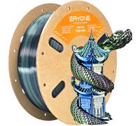 ERYONE Silk Tri Color PLA Filament 3D Printer 1.75mm +/- 0.03mm, Multicolor Filament Tricolor PLA 1KG(2.2lbs) Cardboard Spool, Dark Green & Midnight Blue & Black