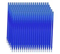 ERYUE 100 piezas de tinta azul recarga de tinta de gel borrable para bolígrafos de punta fina de 0,5 mm, recargas de bolígrafo de gel de repuesto para bolígrafos borrables, oficina, escuela, escritura