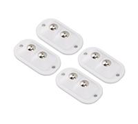 ERYUE 12 Piezas Mini Ruedas Giratorias Autoadhesivas Doble Cuenta Ahorro de Mano de Obra Movimiento Silencioso Rotación 360 Grados Polea Adhesiva para Electrodomésticos Muebles (Blanca)