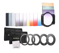 ERYUE 13pcs Plaza del color del gradiente del filtro completo Kit Bundle para Cokin P Series con soporte del filtro + anillo adaptador (52mm / 58mm / 62mm / 67mm / 72mm) + bolsa de almacenamiento +,Fi