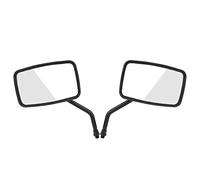 ERYUE 2 Uds Espejos Retrovisores Laterales para Motocicleta Espejo Retrovisor Cuadrado Modificado Ultra Claro de Lujo para Bicicleta de Calle Material: Metal + Carcasa ABS (Negro)
