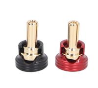 ERYUE 2PCS RC Batería Disipador de Calor Plug Grips Set Banana Plug Connectors, Montaje para 1/10 Off Road Truck RC Crawler Cars Accesorio Parte, Hecho con Aleación de Aluminio y (4 mm)