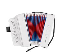 ERYUE Acordeón de Juguete para Niños, Acordeón Compacto de 10 Teclas con Botones para Niños, Instrumento Musical ABS, Juguete, Navidad