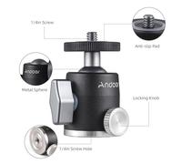 ERYUE Adaptador de Montaje para Trípode con Cabeza de Bola Mini, ángulo Inclinación Flexible 90°, Ajuste Capacidad Carga 3 Kg para Micrófonos, Adaptador Cabeza Bola Ligero Vloggers