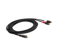 ERYUE Adaptador RCA Y Chapado en Oro Cable de Audio Estéreo con Doble Blindaje de 6.5 Pies para Reproductores CD DVD Amplificador Mezclador TV, Elimina Señales Interferencia, Apto para Todo Tipo (o)