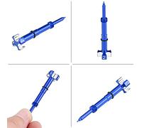 ERYUE Air Fuel Mixture Screw, CNC Aluminum Screw with O-Ring Design, Fit for FCR FCRMX Carburetor Red 2.2 * 0.5in, Numerically Calibrated, Proof Washes, Springs Included Manual, (Azul)