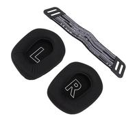 ERYUE Almohadillas de Espuma para Auriculares, Almohadillas de Repuesto para Auriculares y Correas para Diadema para Auriculares Inalámbricos G733 y G335 para Juegos, Accesorios de (Negro)