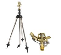 ERYUE Aspersor de Impacto Giratorio Ajustable en Base de Trípode para área Pulverización Niebla Césped Jardín + Fácil Instalar para Piscina Invernadero Patio + Aleación Zinc Alta Resistencia (Base