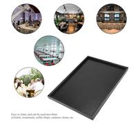 ERYUE Bandeja para Servir té Plato de Madera Moderno con Bordes Elevados para un Fácil Manejo y sin Derrames, Ideal Servir café, Jugo, Pasteles y Frutas en el Hogar/restaurante (40 * 30cm)