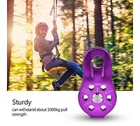 ERYUE Bloque de Polea de Escalada Aleación Aluminio único para Accesorios Escalada Seguridad Fuerza 1000 Kg Cuerda Adecuada 8-12 Mm para Transporte (#2)