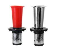 ERYUE Bocina de Coche Antigua Vintage de 110 DB para Modelo Estilo Antiguo - Sonido Clásico Oogah para Coche Camión Barco - ABS + Aluminio (plata) (Rojo)