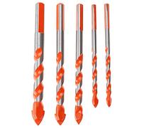 ERYUE Brocas de Triangular Multifuncionales de Aleación, Alta Dureza, Suaves para Taladro Eléctrico Manual, Taladro Helicoidal 5 Piezas/7 Piezas, Pared Ladrillo, Vidrio, Azulejo Cerámica (6-12 mm