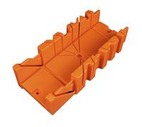 ERYUE Caja de Ingletes, Herramienta de Carpintería Duradera con ángulos Ajustables para Cortes Rectos y Biselados, para Carpinteros, Plástico ABS, Naranja, 14 Pulgadas (12 pulgadas)