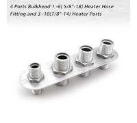 ERYUE Calentador de Cortafuegos de 4 Puertos Aluminio Duradero y Mamparo Aire Acondicionado en Línea para Mayor Comodidad, Mecánicos Profesionales y Entusiastas del Bricolaje, Material Primera (Plata)