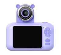 ERYUE Cámara para Niños, Cámara Digital con Pantalla IPS de 2,4 Pulgadas HD 1080P con Lente Abatible de 180, Reproductor MP3, Marcos Fotos para Niños y Niñas, Regalo (Púrpura)