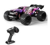 ERYUE Camión Teledirigido de Alta Velocidad, Coche de Escalada con Motor sin Escobillas 55 Km/h para Niños, Coche Todoterreno Verde con 3 Baterías (Púrpura #-1)