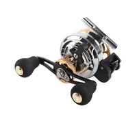 ERYUE Carrete de Pesca 3,6:1 Relación de Engranaje Equipo Pesca Aluminio Automático para Mano Derecha, Carrete en Hielo con Rodamientos Dorados 10+1