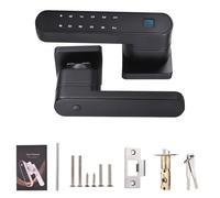 ERYUE Cerradura de Puerta Inteligente con Huella Digital con Manija 4 en 1 Entrada sin Llave APP Códigos de Acceso Manija Puerta Electrónica Inteligente Perilla para Entrada Apartamento Hotel (Negro)