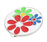 ERYUE Chapado en Oro de Metal Clip Magnético para Sombrero de Marcador Extraíble Abrazadera Tapa Compacta para Golfistas Popularidad Reclutamiento Bendición Chapado en Oro Metal (Tres Flores/Estilo)