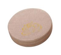 ERYUE Cojín de Meditación Cómodo Redondo de Espuma Dura, Almohada Suelo Lavable Desmontable para Balcón, Sala Estar, Tatami, Material Lino (Beige)