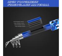 ERYUE Combo de Caña y Carrete de Pesca Telescópico para Niños con Caja Aparejos y Bolsa con Cordón, Fácil Usar para Niños Niñas, Caña Fibra Vidrio, 26 Cebos Blandos (#1)