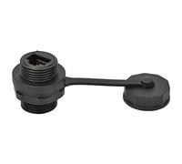 ERYUE Conector RJ45 a Prueba de Agua, Toma de Cable Red IP67 Confiable para Seguridad del Hogar IoT, RJ45-8P Cobre Negro (Centro)