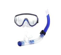 ERYUE Conjunto de Snorkel de Buceo Vidrio Templado, Cómoda Máscara Silicona para Adultos para Nadar y Bucear, PVC, /Amarillo/Negro/Verde (#1)