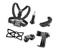 ERYUE Correa Ajustable para Montaje en el Pecho para Deportes Al Aire Libre y Correr Cámaras 9 8 7 6 5 4 Session - Negro (#1)