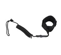 ERYUE Correa en Espiral para Tabla de Remo con Cordón de PU, Tobillera Ajustable, Resistente y Duradera, Adecuada para Hombres y Mujeres, Negro/Amarillo/, PU + Neopreno (#1)