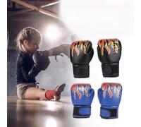 ERYUE de Boxeo Profesionales Ajustables para Niños, de Malla Transpirables con Llamas para Entrenamiento Boxeo, 1 par; Niños 3 a 12 Años (#3)