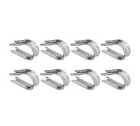 ERYUE Dedal de Cuerda de Alambre Acero Inoxidable, Herramienta Aparejo Duradera para la Industria la Construcción Naval, Paquete 50 para Vela (M5(5mm))