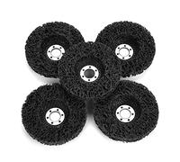 ERYUE Disco de Rueda con Tira de Polietileno Negro 100 Mm para Amoladoras ángel, Herramienta Duradera para Eliminar óxido Pintura Esmerilar y Pulir, Apto la Mayoría Amoladoras Angulares 100 Mm,