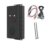 ERYUE Dispositivo Disuasorio Multisensorial Repelente de Ratas para Automóvil con Luz Estroboscópica para Almacén - Material de PC Negro