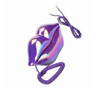 ERYUE Elegante Teléfono de Plástico de Color Morado Oscuro, Duradero, para el Hogar, Oficina, Escritorio, Teléfono Fijo, Ideal para Decoración del Hogar