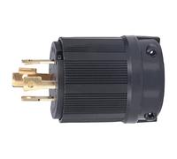 ERYUE Enchufe de Bloqueo Conector Industrial de Latón 4 Orificios para Secadoras 30A 277 480V, Enchufe Generador Plástico PA66 para Estufa, Generadores