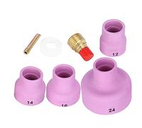 ERYUE Equipo de Soldadura de Tazas de Boquilla de Cerámica de Explosión de de Alúmina, Adecuado para Antorcha WP - 9/20, Combinaciones de Modelos Múltiples, Alta Eficiencia y Larga