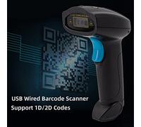 ERYUE Escáner de Código de Barras Láser Lector Código Barras con Cable USB Mano Disparador Manual Escaneo Continuo Automático Compatible con para Supermercado Tienda Minorista Biblioteca Almacén